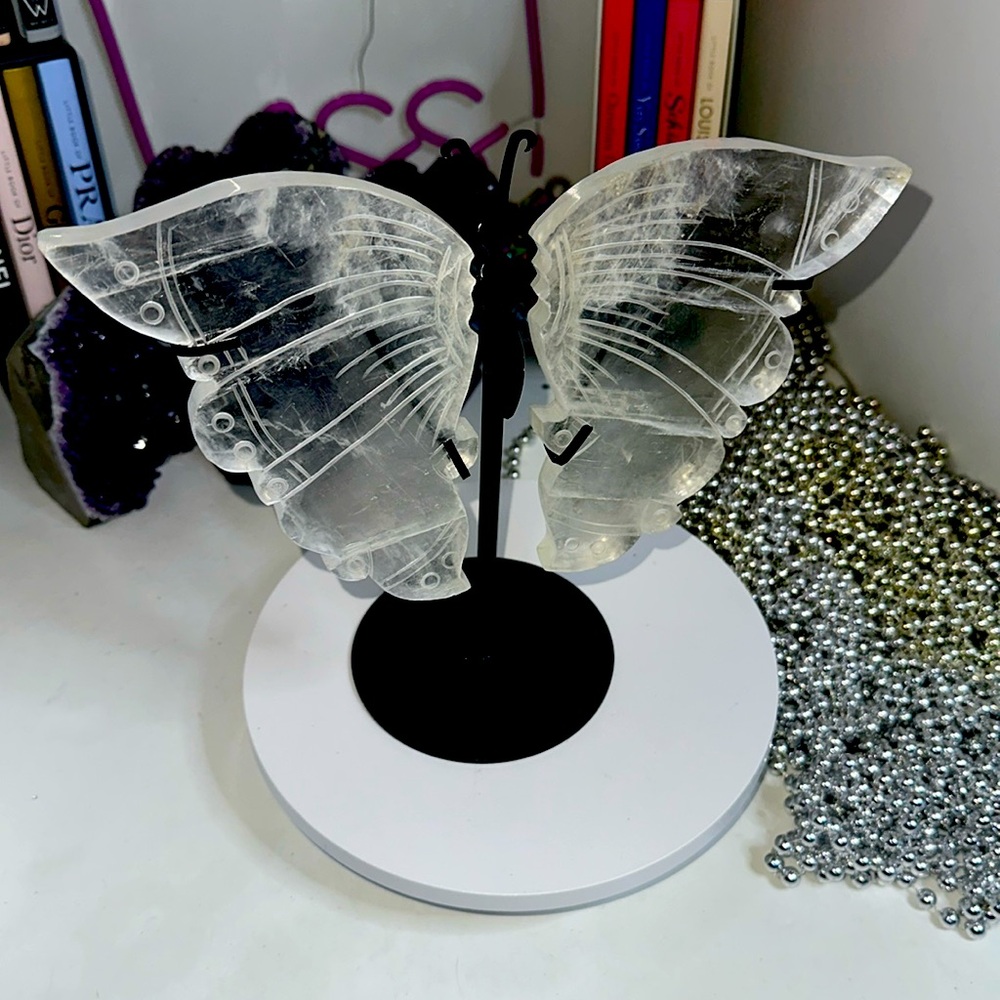 Selenite Butterfly with Stand - SELENITEBTFLY